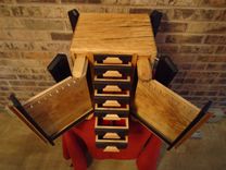 Wenge And Birch Jewlery Box With Vertical Necklace Drawers 3 small