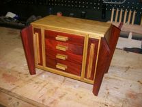 Padauk And Canary Jewlery Box 6 small