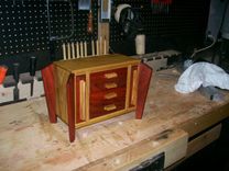 Padauk And Canary Jewlery Box 7 small