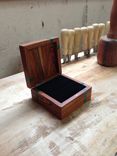 Cocobolo Engagement Ring Box With Malachite Inlays 2 small