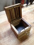 Locking Zebrawood Engagement Ring Box With Heart Inlay 1 small