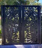 Monstera Leaves Metal double gate #4065 R.O w 72" by 72" H 3 small