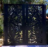 Monstera Leaves Metal double gate #4065 R.O w 72" by 72" H 1 small