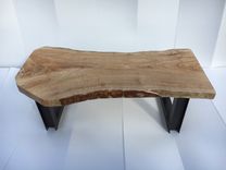 Coffee Table,Live Edge,Natural Wood,Woodworking,Living Room,Office,Wood Table,Steel Base,Reclaimed 1 small