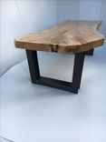 Coffee Table,Live Edge,Natural Wood,Woodworking,Living Room,Office,Wood Table,Steel Base,Reclaimed 2 small