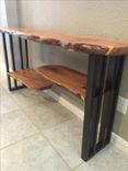 Console Table,Sofa Table,Entryway,Live Edge Furniture,Mesquite,Steel Base,Reclaimed 2 small