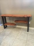 Console Table,Sofa Table,Entryway,Live Edge Furniture,Mesquite,Steel Base,Reclaimed 3 small