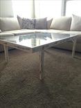 Coffee Table,Reclaimed,Repurposed Gate,Glass Table,Living Room,Office 2 small