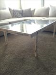 Coffee Table,Reclaimed,Repurposed Gate,Glass Table,Living Room,Office 3 small