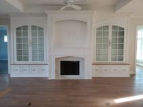 Fireplace Wall Built in Display cabinet.   2 small