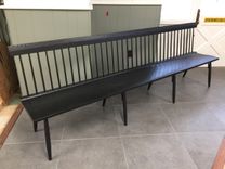 Ebonized Spindle Back Bench 4 small