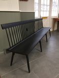 Ebonized Spindle Back Bench 5 small