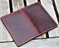 Handmade Cover For Field Notes Card Wallet Scribo Horween Leather Purple Cavalier 3 small