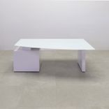 Custom Executive Office Desk, Tempered Glas Top - Avenue Curved Desk 4 small