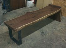 Walnut Slab Bench 1 small