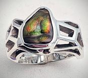 Sterling Silver Mexican Fire Agate ring 1 small