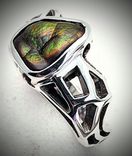 Sterling Silver Mexican Fire Agate ring 2 small