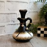 Vintage Decanter Black Gold And White Decor Small Glass Hand Painted Bottle Art 5 small