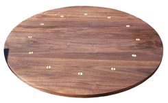 Round Walnut And Ash Spindle Table 2 small