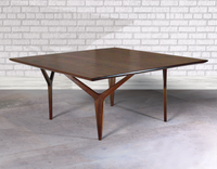 Walnut Coffee Table Wishbone Leg Design.  Modern, Mid-Century, Danish Design Influence. 1 small