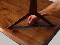 Walnut Coffee Table Wishbone Leg Design.  Modern, Mid-Century, Danish Design Influence. 6 small