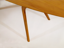 Modern Coffee Table, Boomerang Leg Design With Surfboard Top. Mid-Century, Danish Design Influence. 5 small