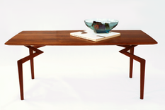 Walnut Coffee Table, Modern Spider Leg Design - Mid-Century Modern, Scandinavian Design Influence 1 small