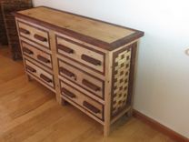 Amazing Woven King Wormy Chestnut Bedroom Set 3 small