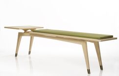 Addison Bench: Mid Century Modern Bench And Side Table 5 small