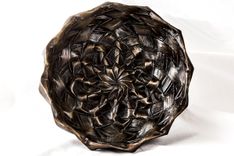 Cast Woven Palms Bronze Bowl 1 small