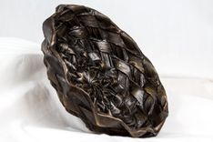 Cast Woven Palms Bronze Bowl 3 small