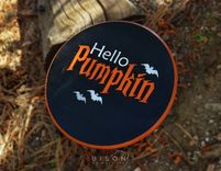 Halloween Wood Decor Signs. Hello Pumpkin Sign. Halloween Sign For Front Door. 2 small