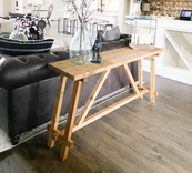 Rustic Pine Console Table 1 small
