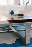 Bone White Concrete And Walnut  Slab Coffee Table 2 small