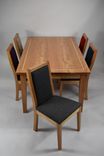 Figured Cherry Upholstered Dining Set 3 small