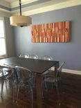 Orange Wall Art, Abstract Art Orange, Wood Abstract Wall Art, Modern Orange Artwork 4 small