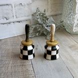 Whimsical Checks Salt And Pepper Shaker Checkered Decor 2 small