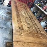 Rustic Trestle Table With Expansion Leaves 2 small