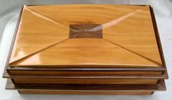 Peroba & Walnut "Saddle Top" Humidor 4 small