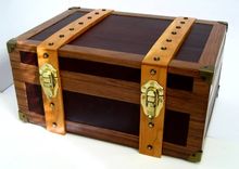 Walnut & Leather Tabletop Humidor - The Steamer 2 small