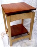 Mahogany And Maple Floating Top Side Table 1 small