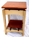 Mahogany And Maple Floating Top Side Table 3 small
