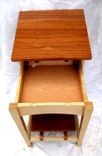 Mahogany And Maple Floating Top Side Table 4 small