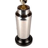 Vintage Silver Cocktail Shaker Lamp 2 small
