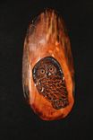 Bird Owl Wood Carving Sculpture Wall Art 2 small
