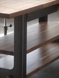 H Frame Walnut Kitchen Table With Drawers 3 small