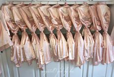 Personalized Bridesmaids Crystallized Satin Robe Kimono Genuine European Crystals Bedazzled 3 small