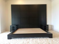 Custom Espresso Platform Bed With Nightstands 1 small