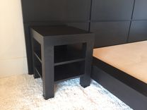 Custom Espresso Platform Bed With Nightstands 2 small