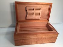 Handcrafted Humidor - Koa And Quilted Maple 3 small